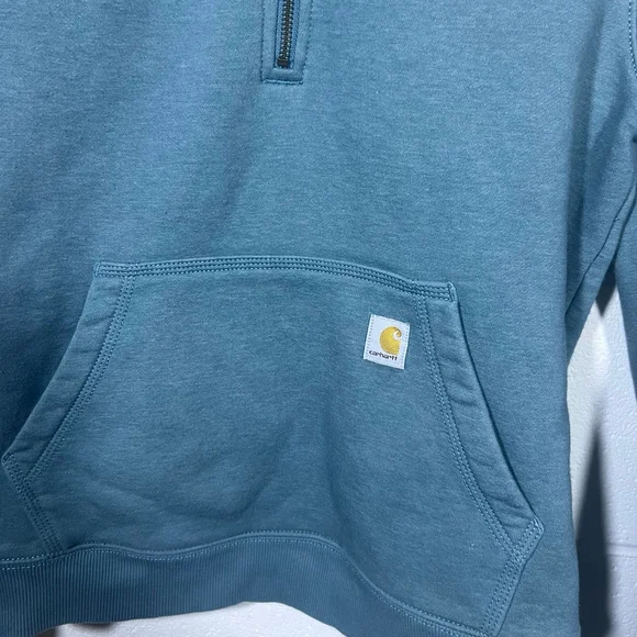 Carhartt Relaxed Fit Midweight Quarter-Zip Sweatshirt Size Small - Picture 4 of 6